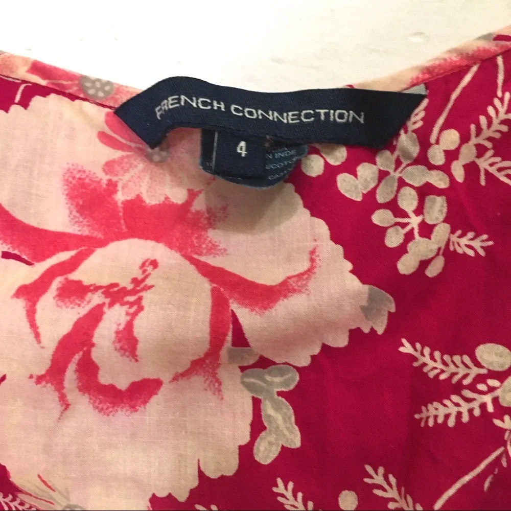🌹HP🌹Retro Floral Rose Print Ruffled Wrap Dress / Long Vest Cover up - Picture 2 of 6